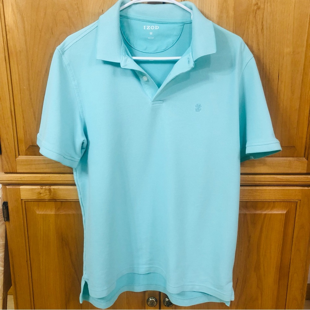 Izod Men's Light Aqua Polo Shirt